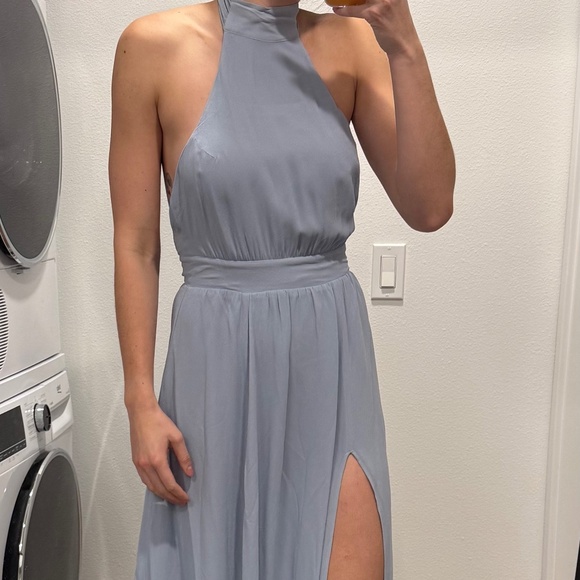 Reformation Andee Dress in Mineral Blue - Picture 4 of 7